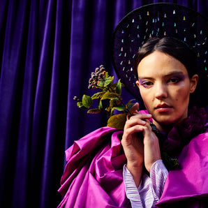 •F• Label Amethyst Veil Headpiece