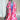 Neon Pink cow print long Fur Luxe Robe - Lined