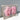 Deadstock 50s Vintage Plastic Pink Feather Rhinestone Clip on Earrings