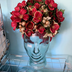 Red Floral Turban