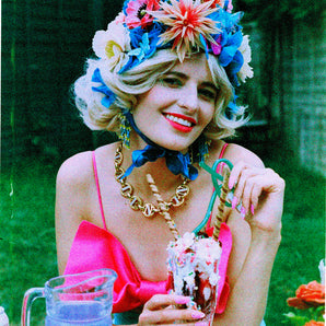 Vintage inspired Floral Flower Bonnet /hat