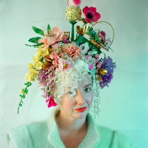 Floral Watering can Flower Bouquet Vintage Headdress
