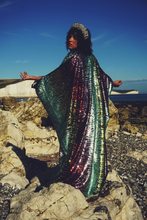 Load image into Gallery viewer, Siren Sequins - matte mint, baby pink, red and gold - Slash Neck
