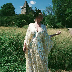Mother of Pearl SPHERE Sequin Kaftan Gown