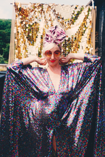Load image into Gallery viewer, PRIDE Dazzling Sequin Rainbow Kaftan Gown / Kimono Robe
