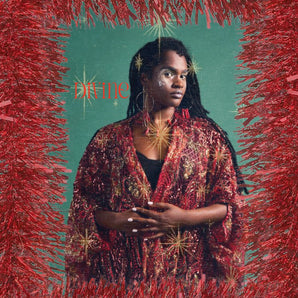 •F• Label  DIVINE | Red & Gold Embellished Sequin Kimono Robe