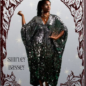 •F• Label The Shirley Bassey | Pewter Sequin Kaftan