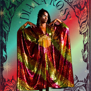 •F• Label Diana Ross | Rainbow Sequin Kaftan