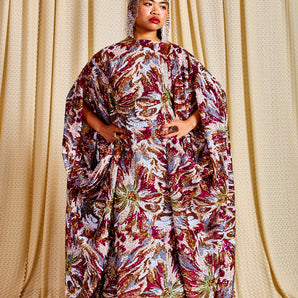 •F• Label Stargazer Slash Neck Kaftan Gown
