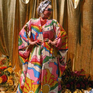 Here Comes the Sun Psychedelic Cotton Kaftan