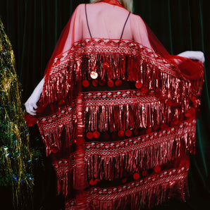 The Sleigh Belle Sequin V-Neck Kaftan Gown