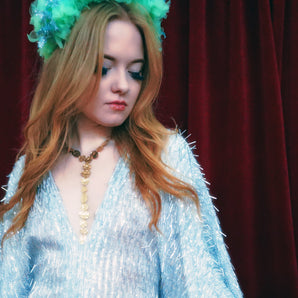 Frosted Mint Crown Headband