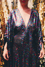 Load image into Gallery viewer, PRIDE Dazzling Sequin Rainbow Kaftan Gown / Kimono Robe
