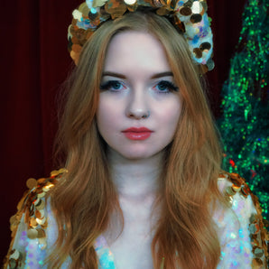 Golden Halo Sequin Headband
