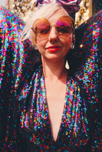 Load image into Gallery viewer, PRIDE Dazzling Sequin Rainbow Kaftan Gown / Kimono Robe
