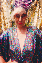Load image into Gallery viewer, PRIDE Dazzling Sequin Rainbow Kaftan Gown / Kimono Robe
