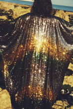 Load image into Gallery viewer, Siren Sequins - Bottle Green, Gunmetal Grey and Gold - ROUND Neck
