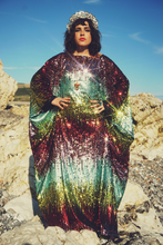 Load image into Gallery viewer, Siren Sequins - matte mint, baby pink, red and gold  - ROUND Neck
