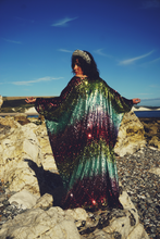 Load image into Gallery viewer, Siren Sequins - matte mint, baby pink, red and gold  - ROUND Neck
