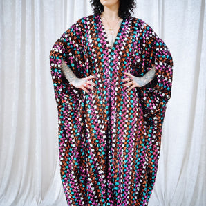 Fatal Fun Sequin V-Neck Kaftan Gown
