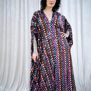 Fatal Fun Sequin V-Neck Kaftan Gown