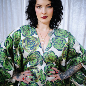 Poison Garden V-Neck Kaftan Gown