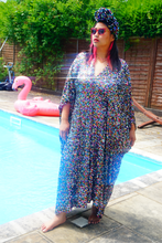 Load image into Gallery viewer, Multicoloured Sparkle Sequin Kaftan Gown / Kimono Robe
