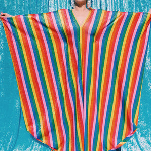 shimmer with PRIDE Lurex Zig-Zag Hot Pink Lurex Kaftan