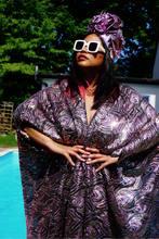 Load image into Gallery viewer, Luxury Blush Sparkle Holographic Sequin Kaftan Gown / Kimono Robe
