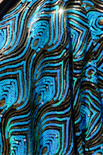 Load image into Gallery viewer, Luxury Aqua Mint Sparkle Holographic Sequin Kaftan Gown / Kimono Robe
