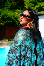 Load image into Gallery viewer, Luxury Aqua Mint Sparkle Holographic Sequin Kaftan Gown / Kimono Robe
