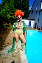 Load image into Gallery viewer, Mint Green Sequin Kaftan Gown / Kimono Robe
