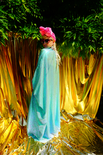 Load image into Gallery viewer, Iridescent Ice Blue Sequin Kaftan Gown / Kimono Robe
