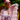 Pale pink Sequin Ruffle Tulle Kimono Robe