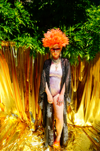 Load image into Gallery viewer, Glitter Fishnet Kimono Robe
