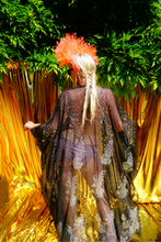 Load image into Gallery viewer, Glitter Fishnet Kimono Robe
