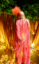 Load image into Gallery viewer, Red/Pink/Yellow Sequin Lace Kaftan Gown / Kimono Robe
