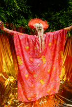 Load image into Gallery viewer, Red/Pink/Yellow Sequin Lace Kaftan Gown / Kimono Robe
