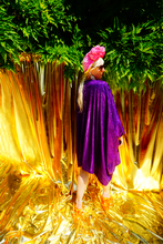 Load image into Gallery viewer, Midi Glitter Lurex sparkle dress Purple

