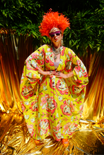 Load image into Gallery viewer, Summer Floral Sateen Cotton Kaftan Gown / Kimono Robe

