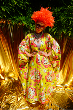 Load image into Gallery viewer, Summer Floral Sateen Cotton Kaftan Gown / Kimono Robe

