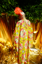 Load image into Gallery viewer, Summer Floral Sateen Cotton Kaftan Gown / Kimono Robe
