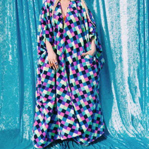 Snuggle Robe - polar fleece - Chequers