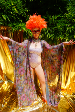 Load image into Gallery viewer, Pretty floral mesh Kaftan Gown / Kimono Robe
