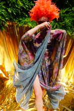 Load image into Gallery viewer, Pretty floral mesh Kaftan Gown / Kimono Robe
