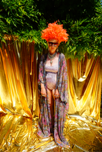 Load image into Gallery viewer, Pretty floral mesh Kaftan Gown / Kimono Robe
