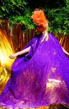 Load image into Gallery viewer, Purple Lurex Tinsel Kimono Robe
