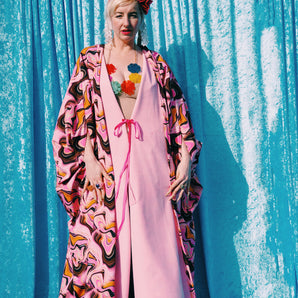 Snuggle Robe - Fleece Backed Showerproof Soft Shell, Abstract marble