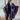 Midnight Galaxy purple and silver velour kaftan Gown - MIDI