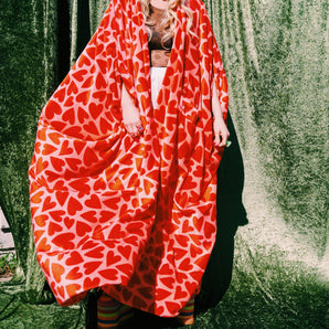 Snuggle Robe - Ultra soft cuddle fleece - Hearts